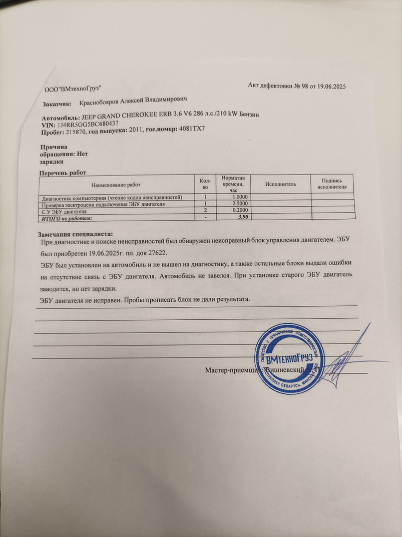 Блок управления двигателем