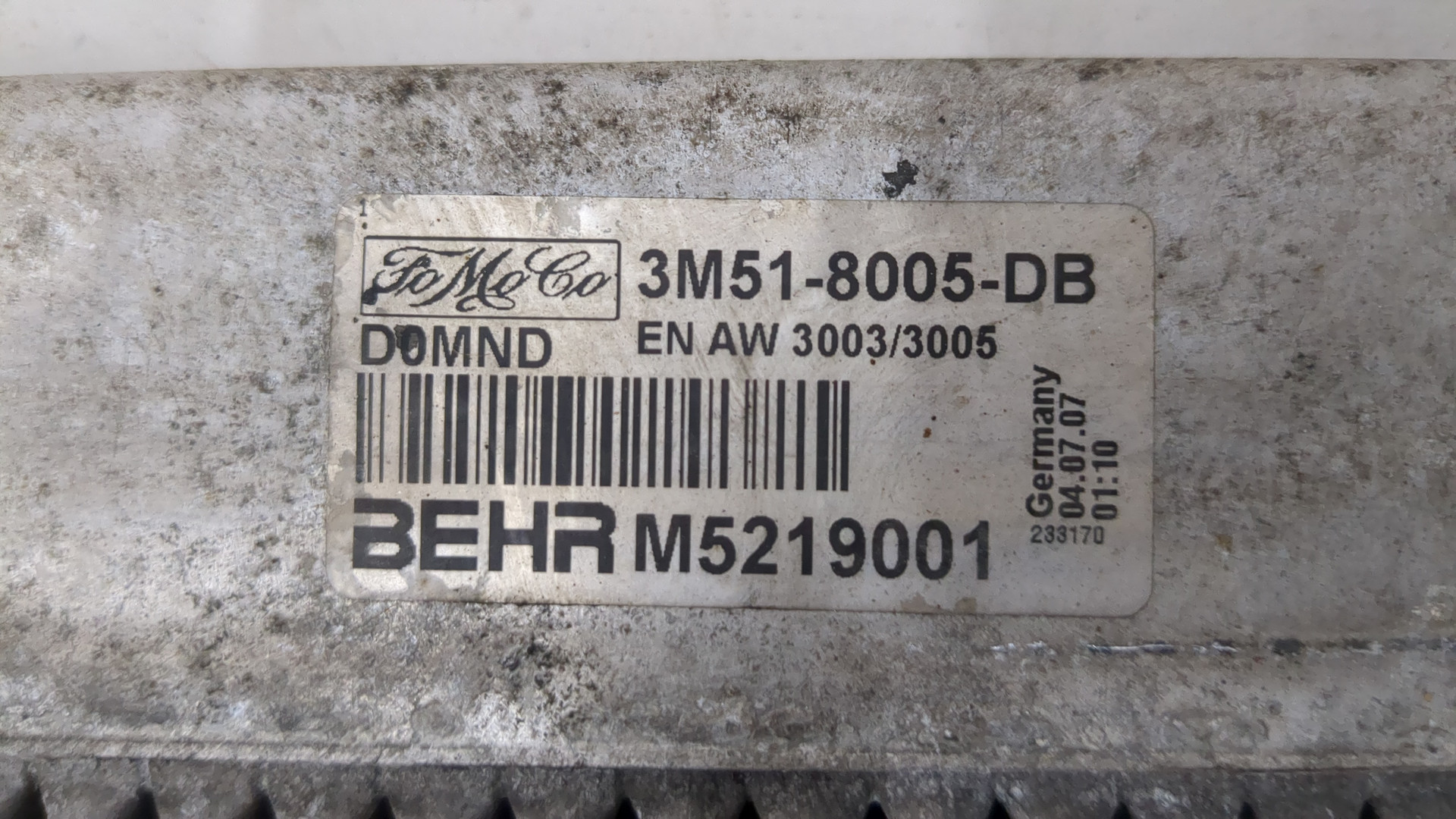 Радиатор охлаждения двигателя основной