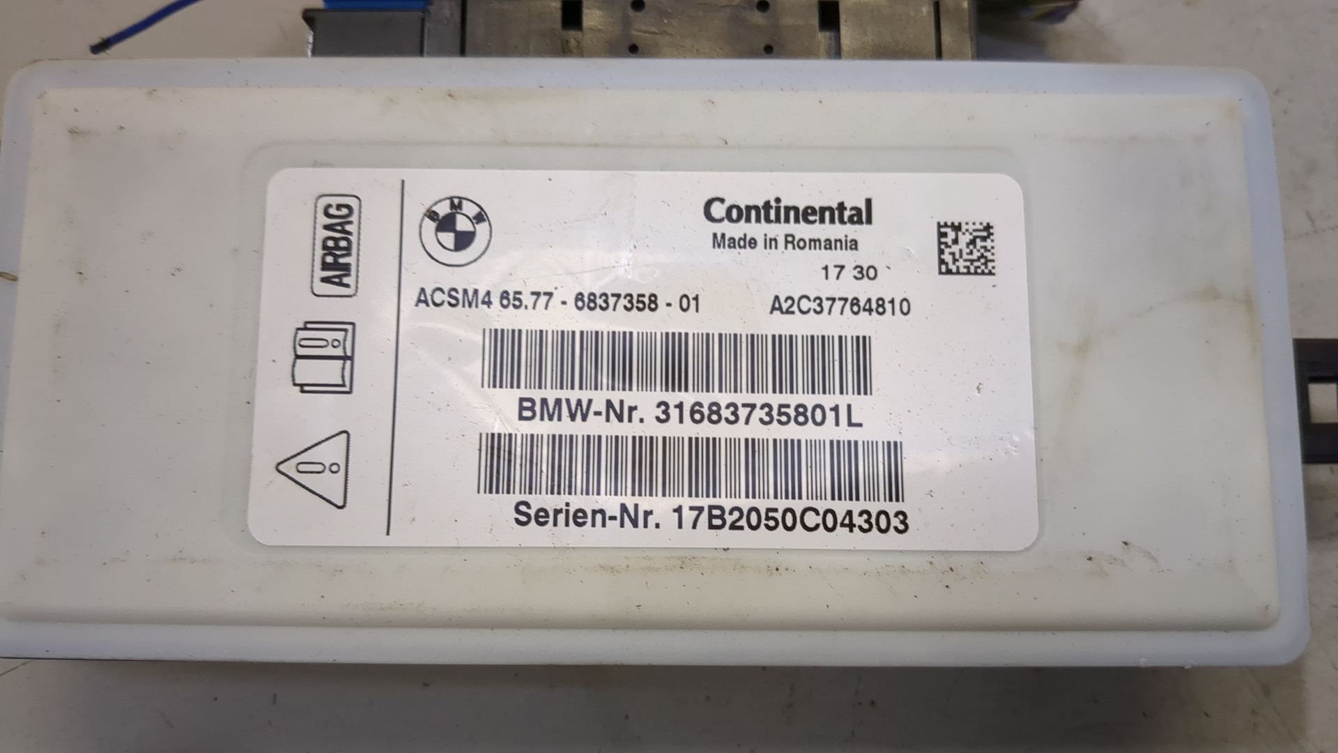 Блок управления подушек безопасности (AIR BAG)