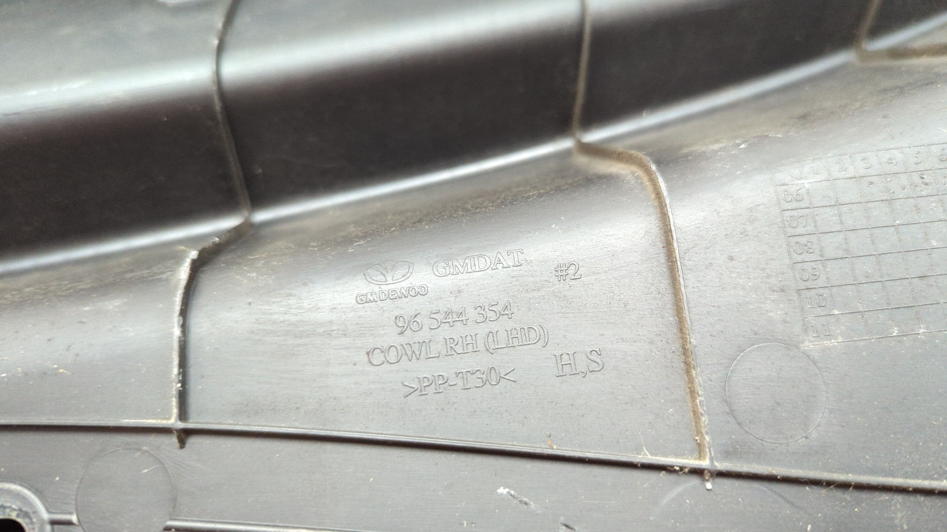 Решетка стеклоочистителей (Жабо)