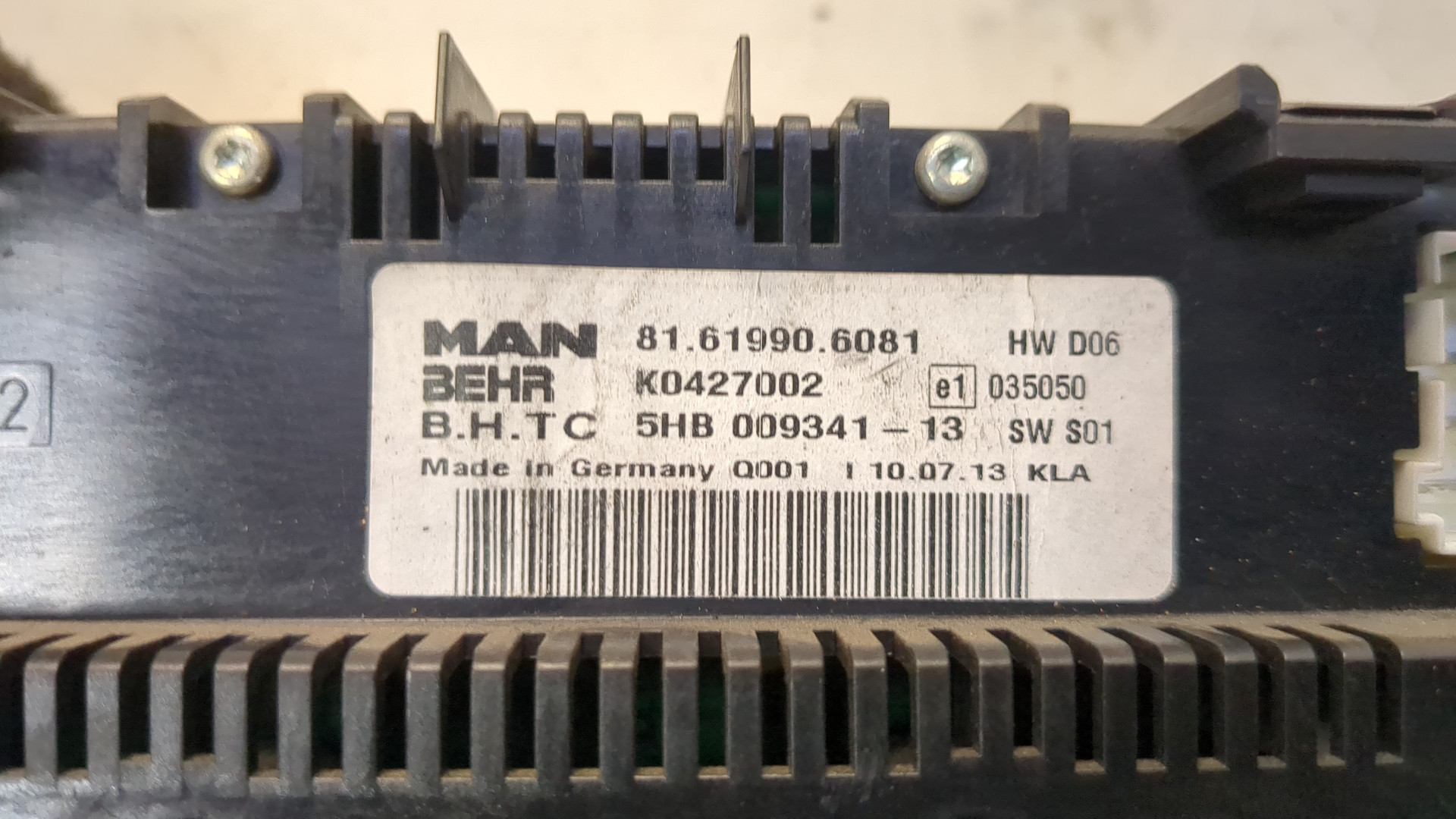 Переключатель отопителя