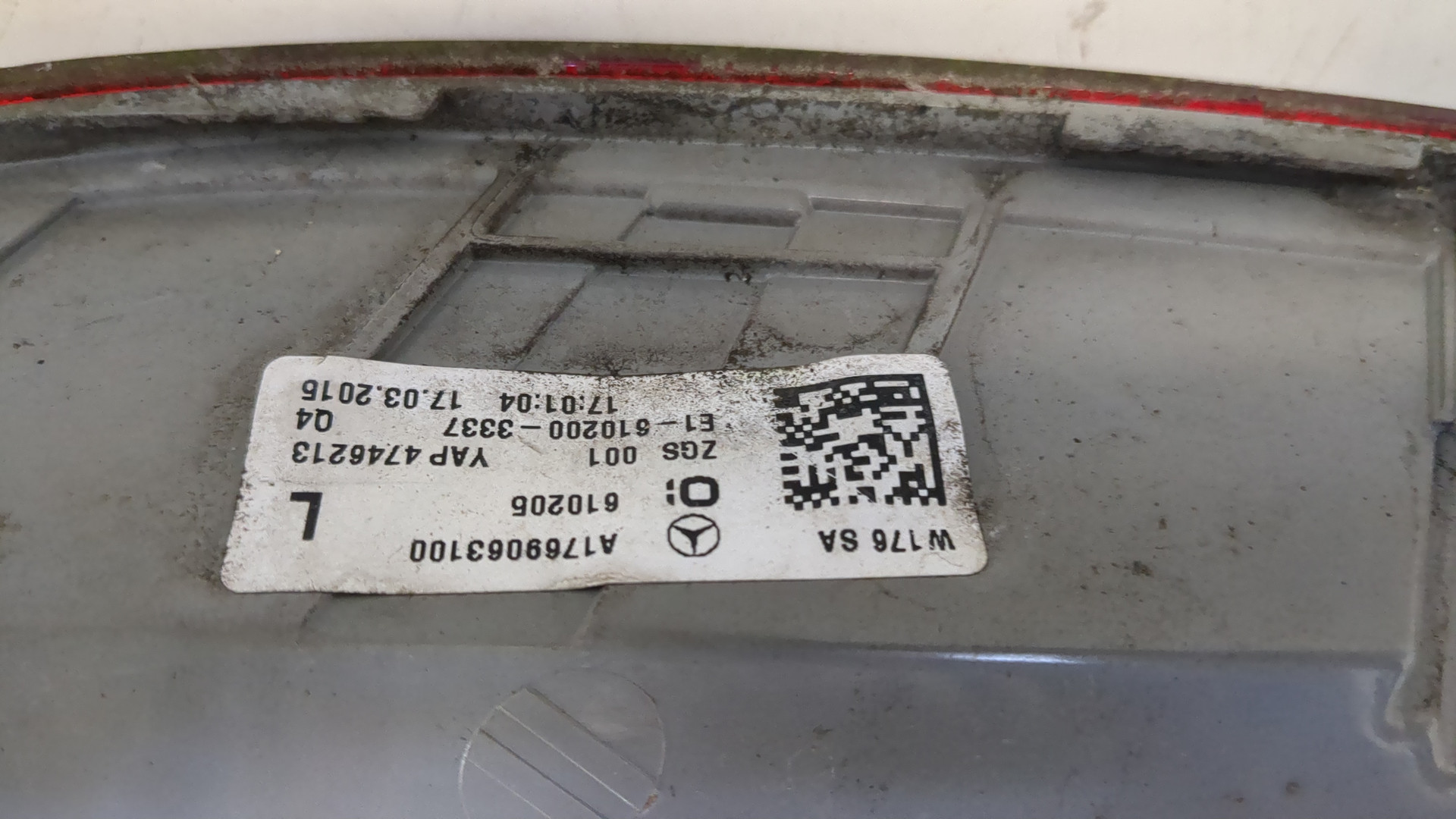 Фонарь задний левый