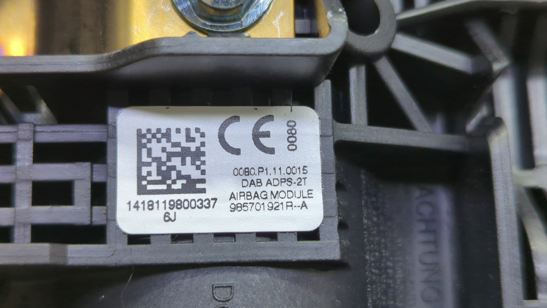 Подушка безопасности в рулевое колесо