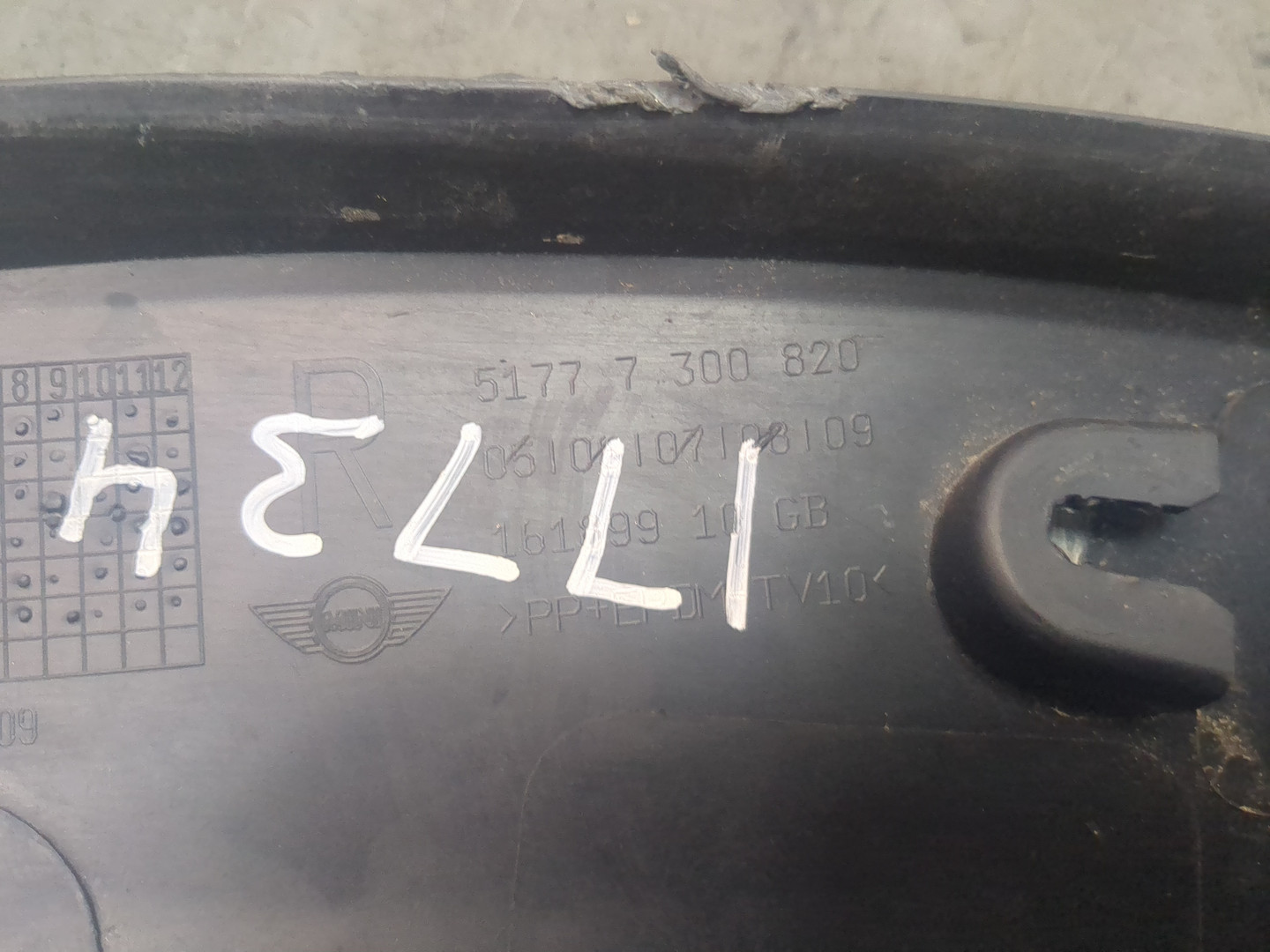 Накладка переднего крыла правого