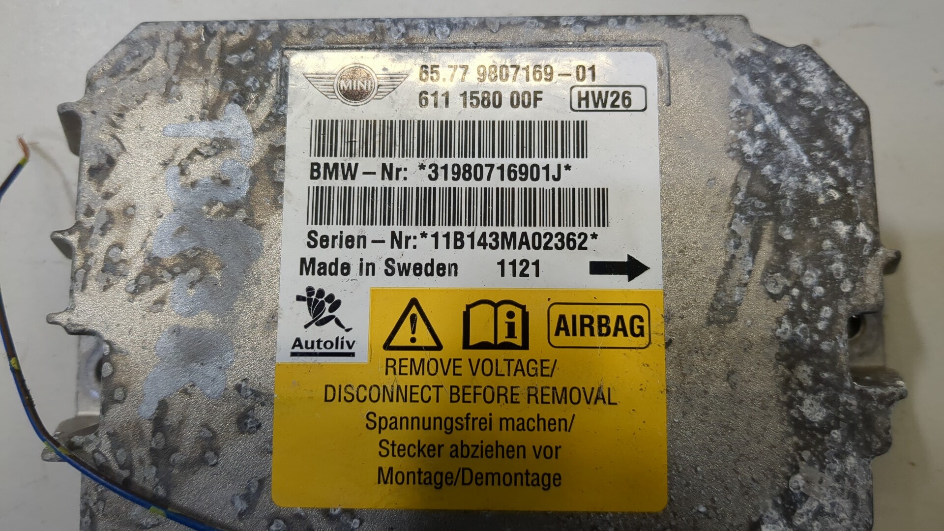 Блок управления подушек безопасности (AIR BAG)