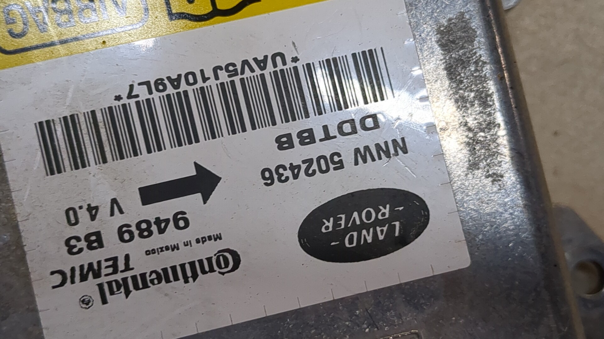 Блок управления подушек безопасности (AIR BAG)