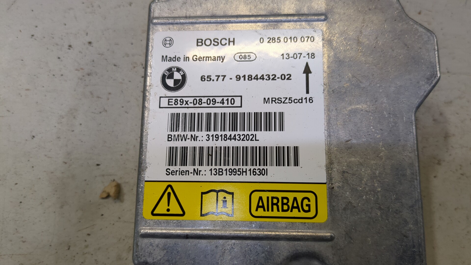 Блок управления подушек безопасности (AIR BAG)