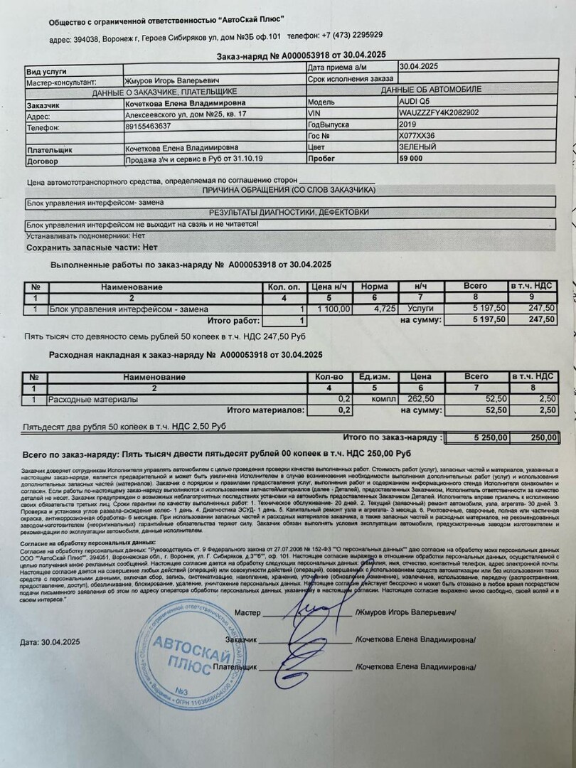 Блок электронный