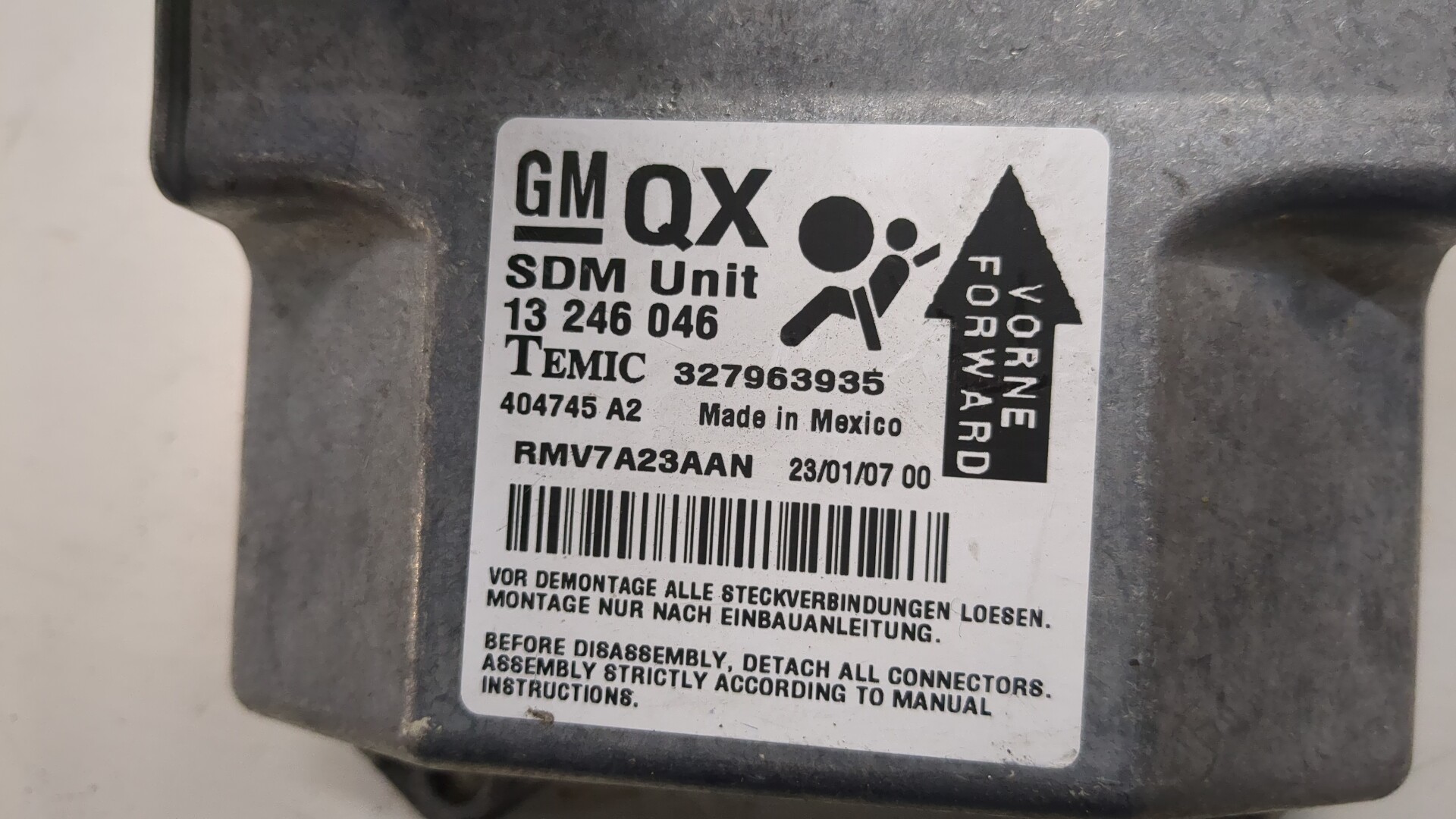 Блок управления подушек безопасности (AIR BAG)