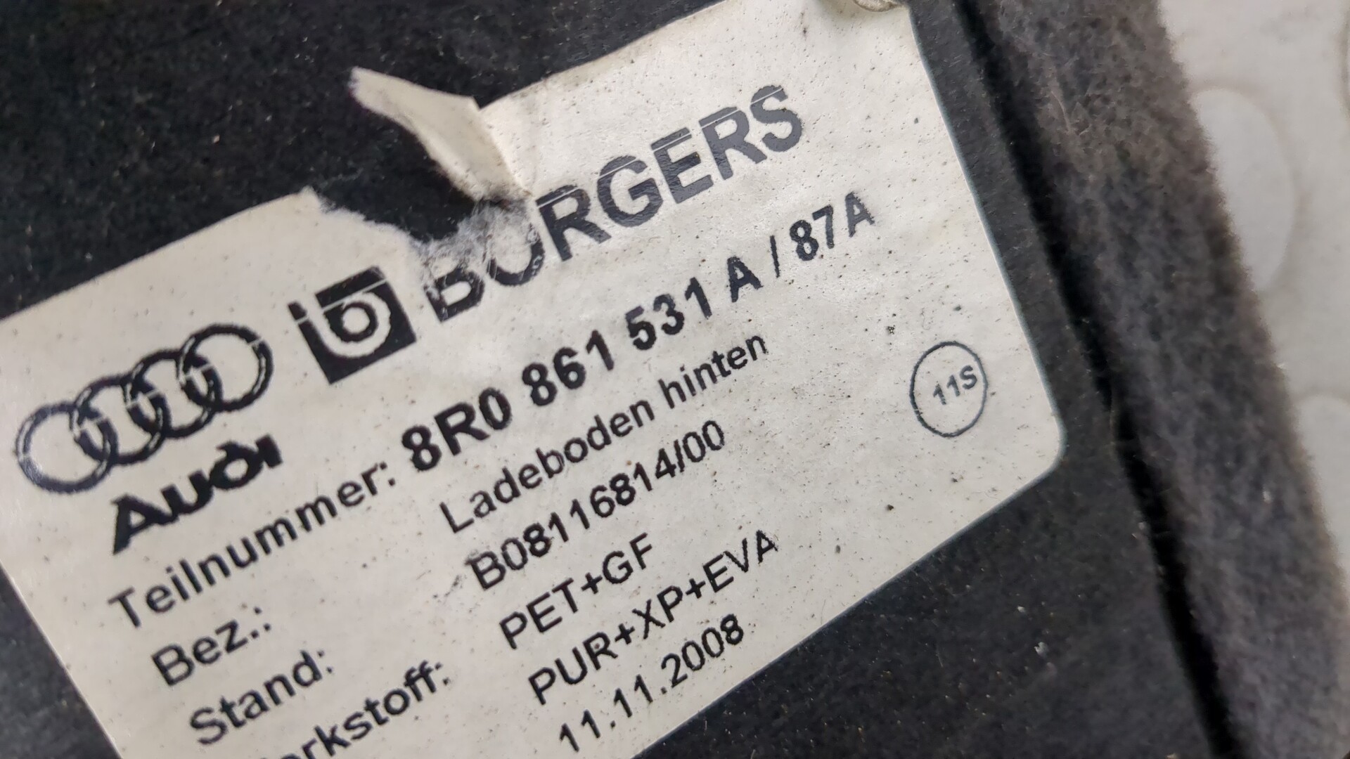 Коврик бардачка