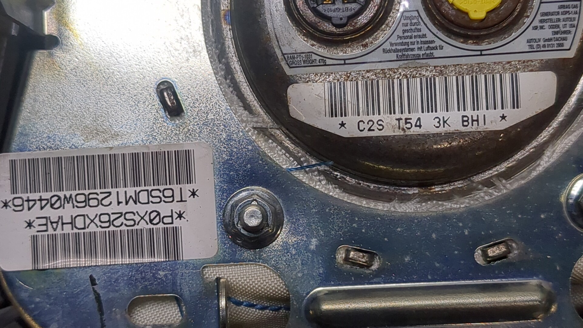 Подушка безопасности в рулевое колесо