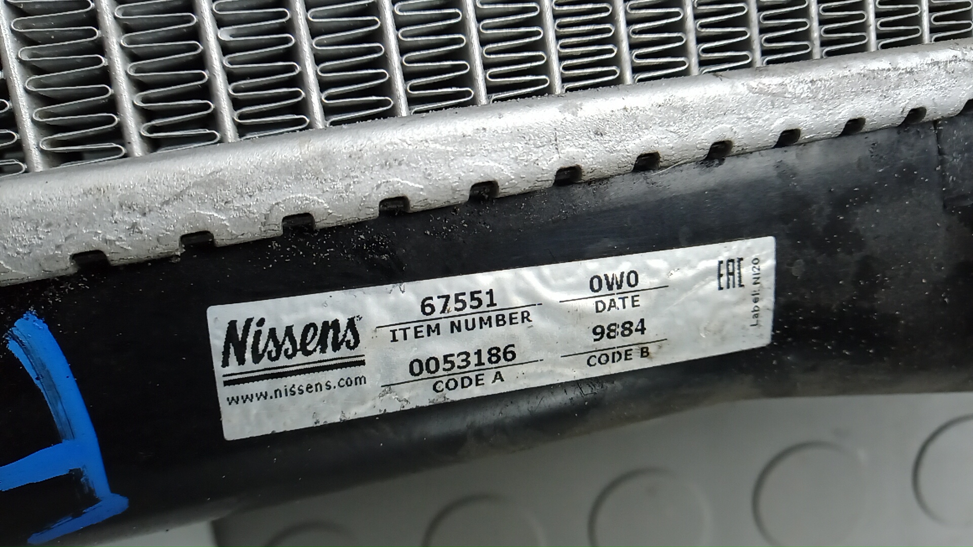 Радиатор охлаждения двигателя основной