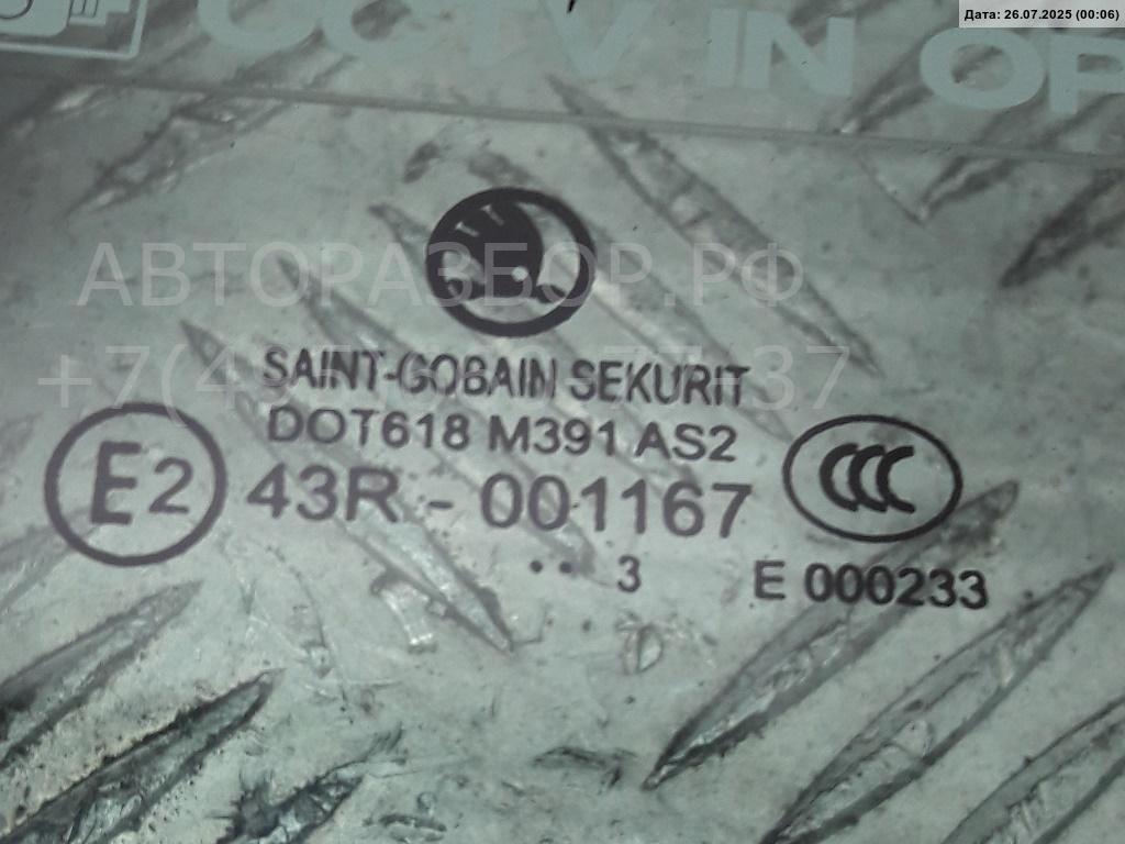 Стекло двери задней левой (форточка)