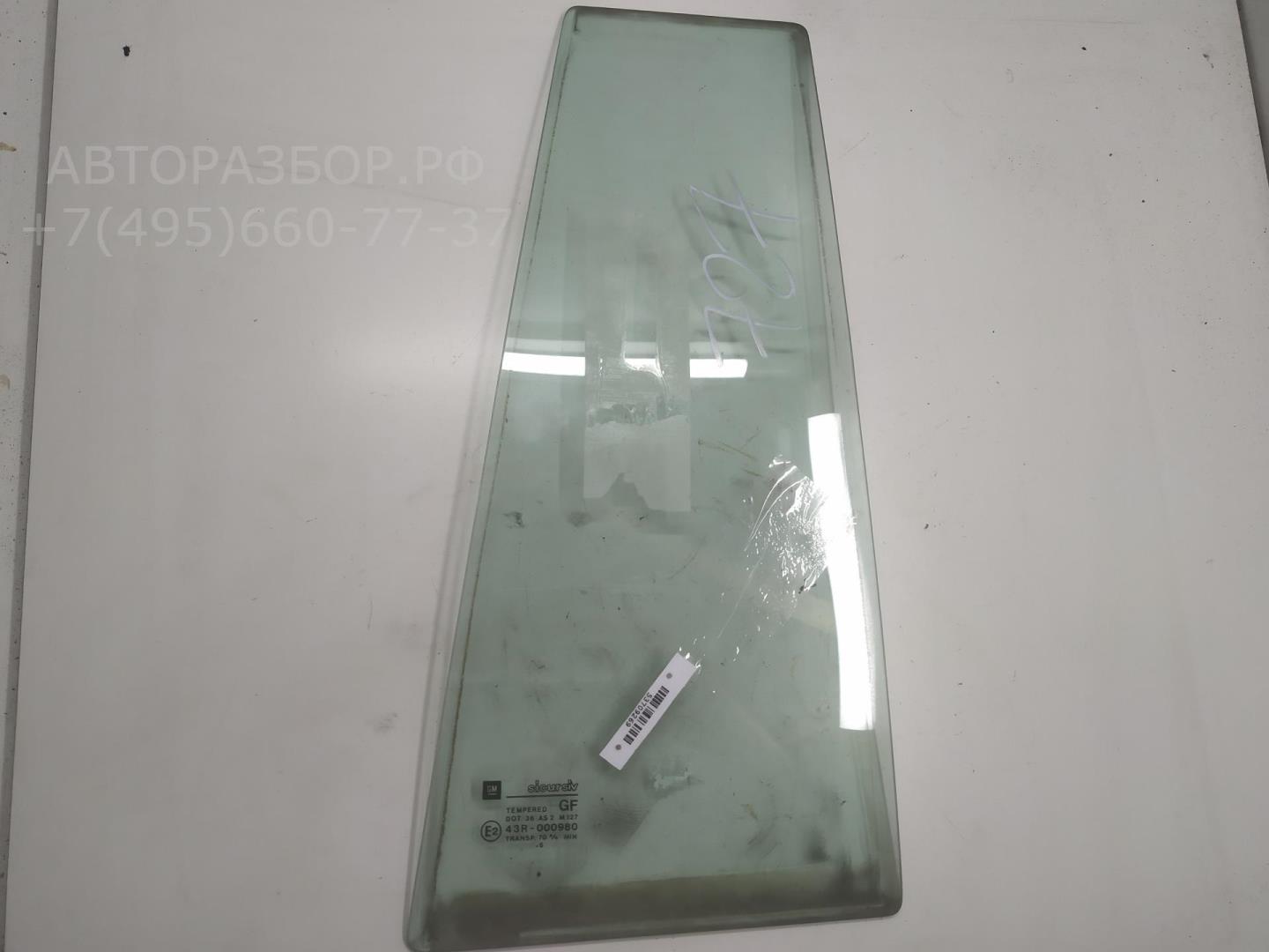 Стекло двери задней левой (форточка)