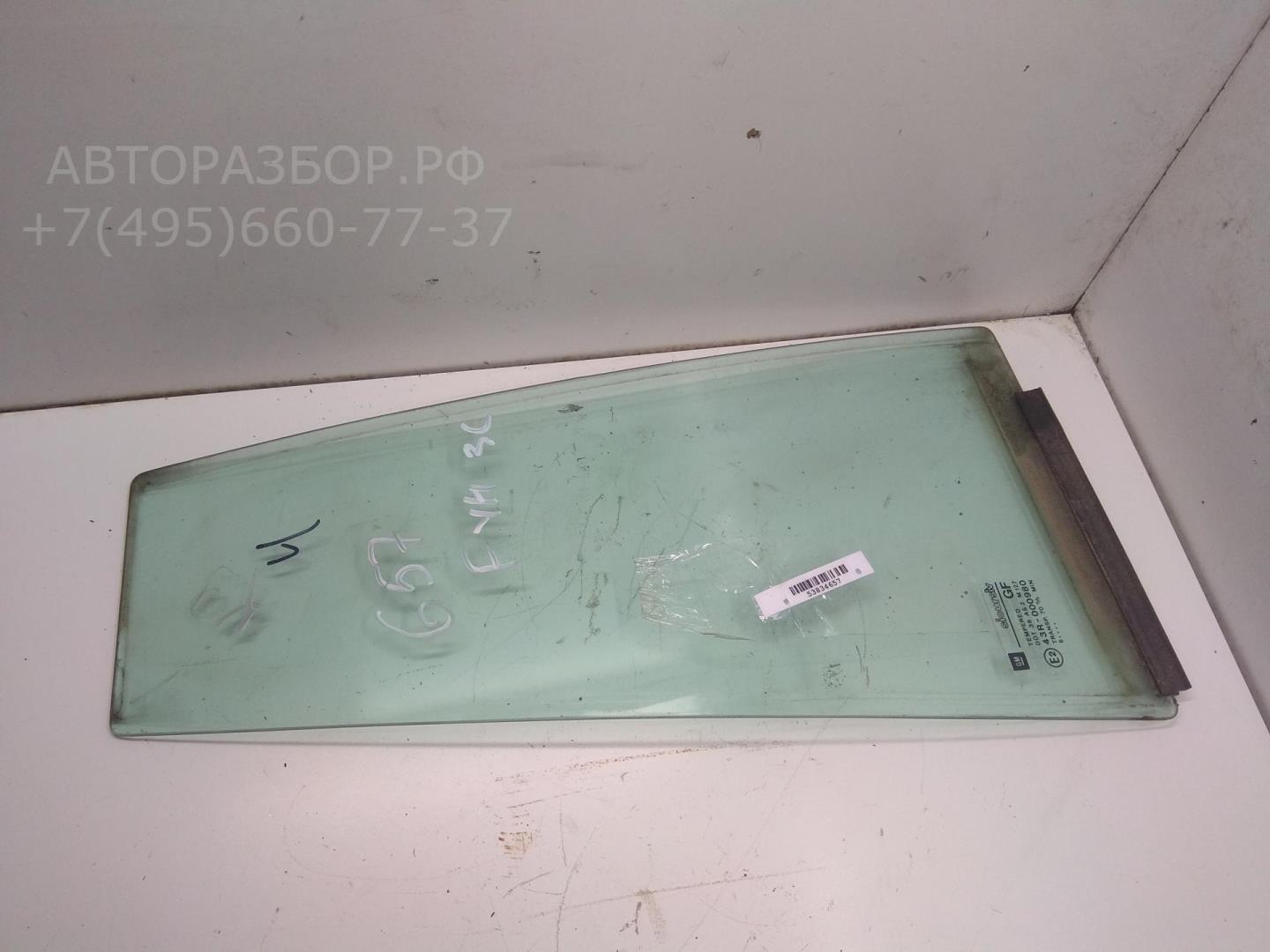 Стекло двери задней левой (форточка)