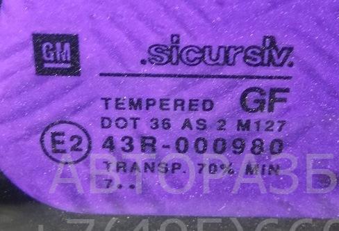 Стекло кузовное глухое правое