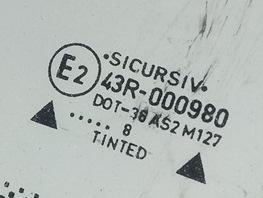 Стекло кузовное глухое правое