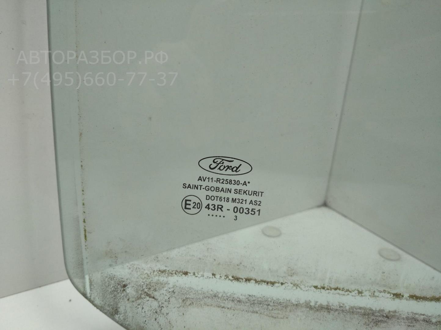 Стекло двери задней правой (форточка)