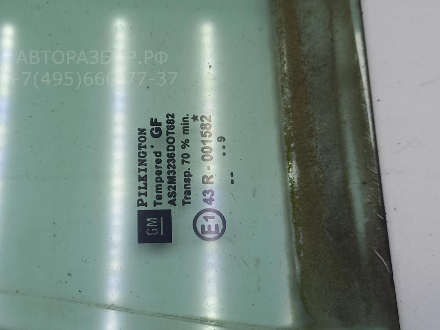 Стекло двери задней левой (форточка)