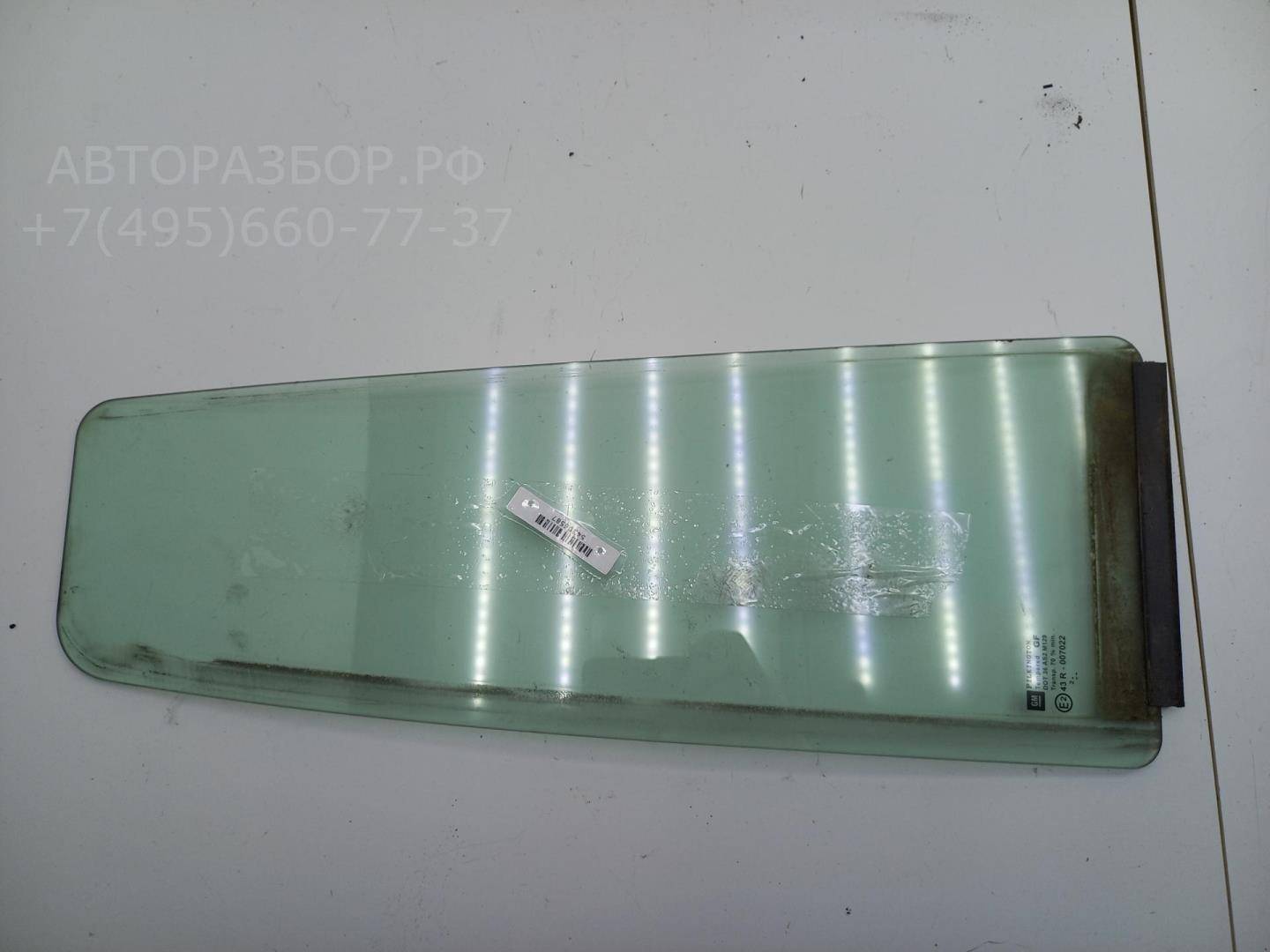 Стекло двери задней правой (форточка)