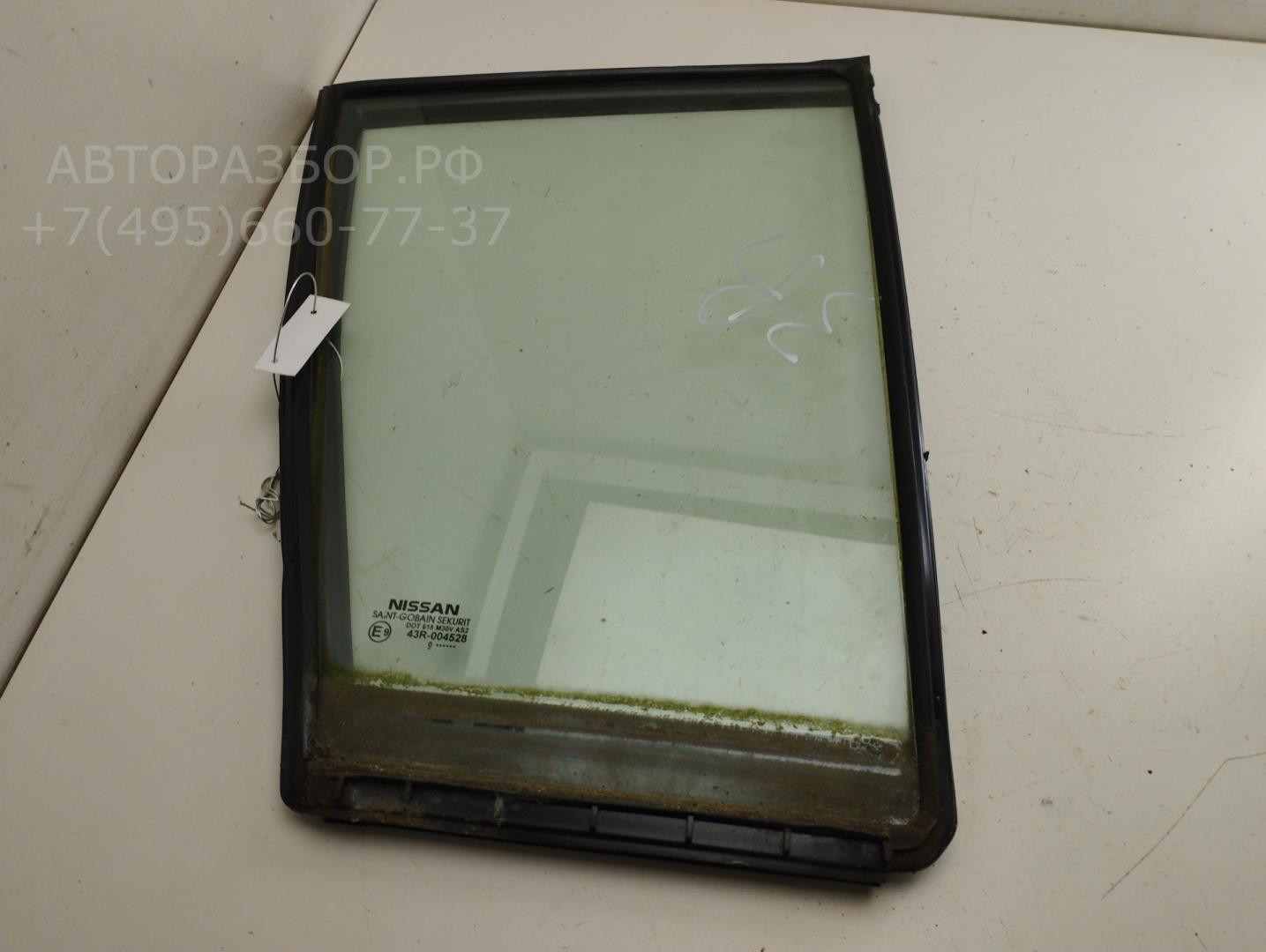 Стекло двери задней правой (форточка)