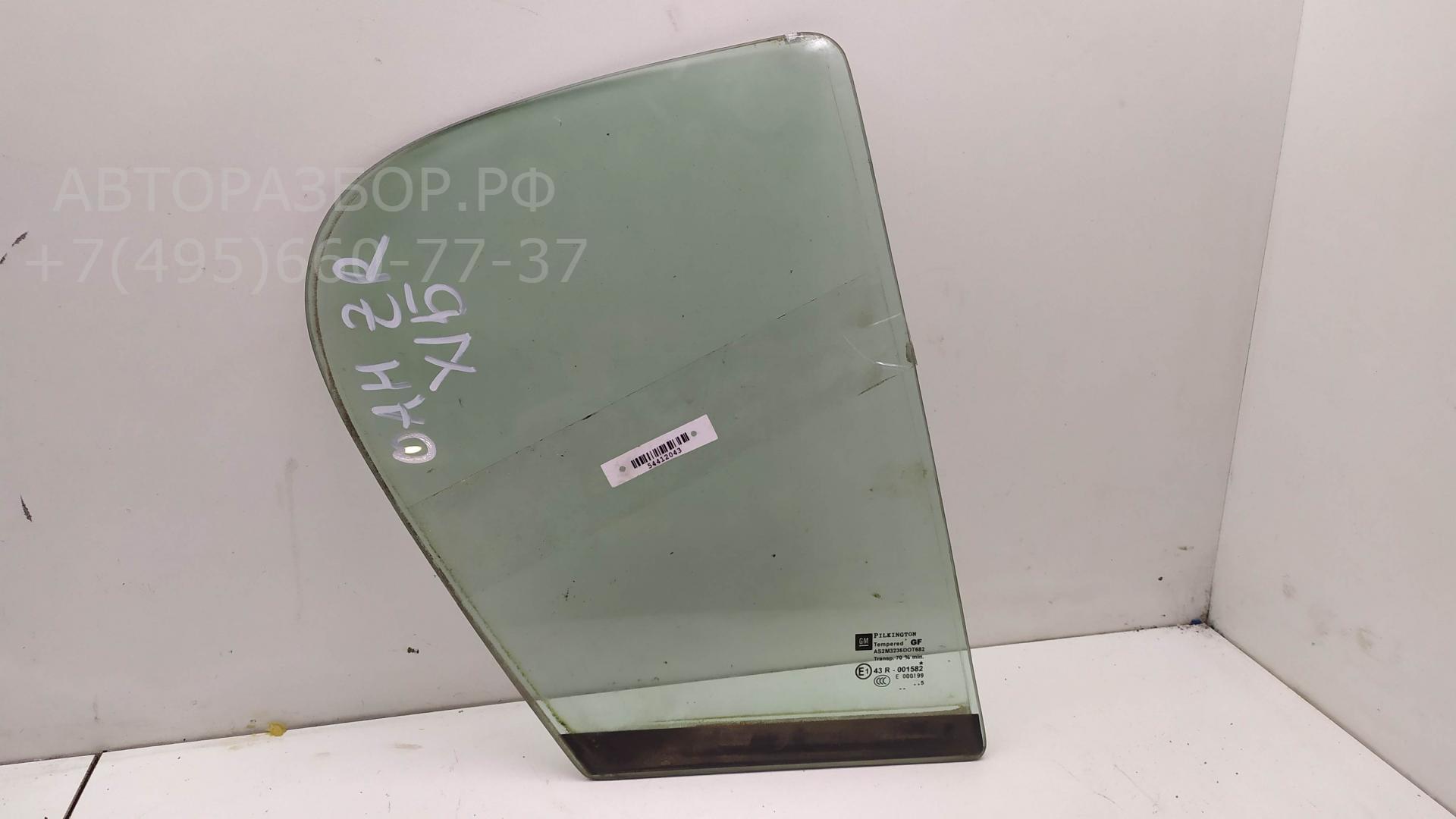 Стекло двери задней правой (форточка)