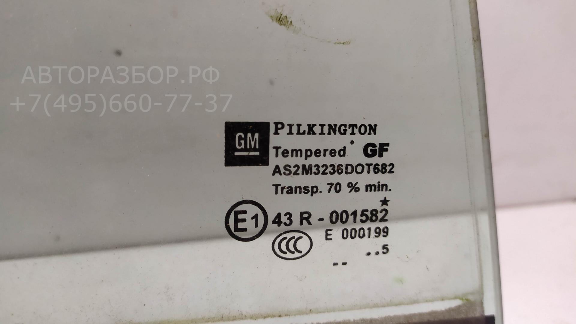 Стекло двери задней правой (форточка)