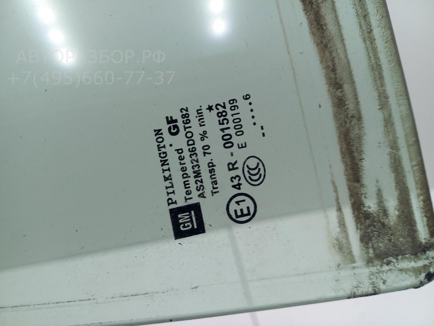 Стекло двери задней левой (форточка)