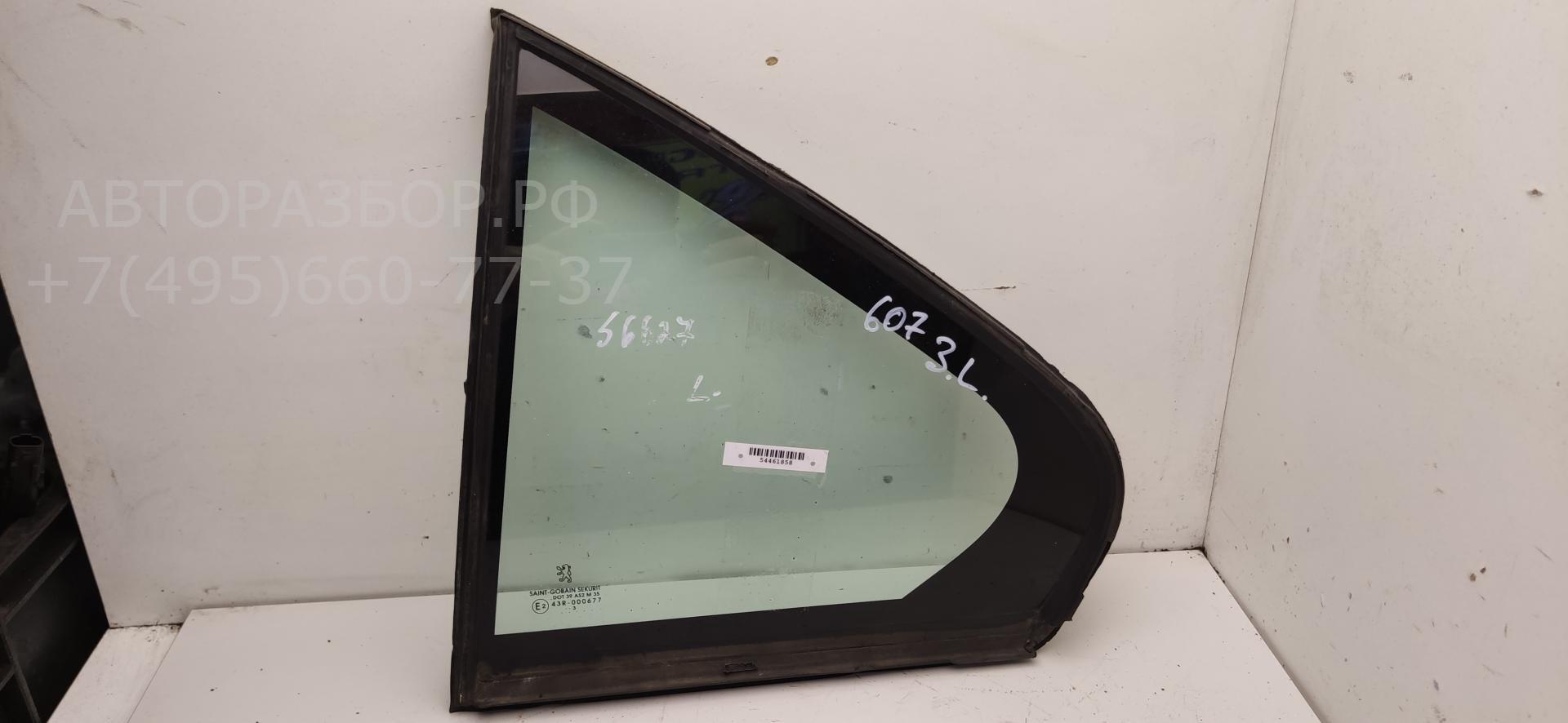 Стекло двери задней левой (форточка)