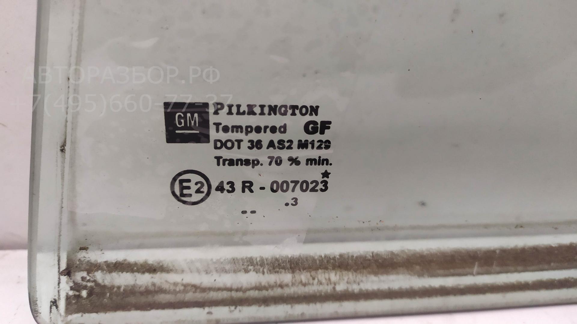 Стекло двери задней левой (форточка)