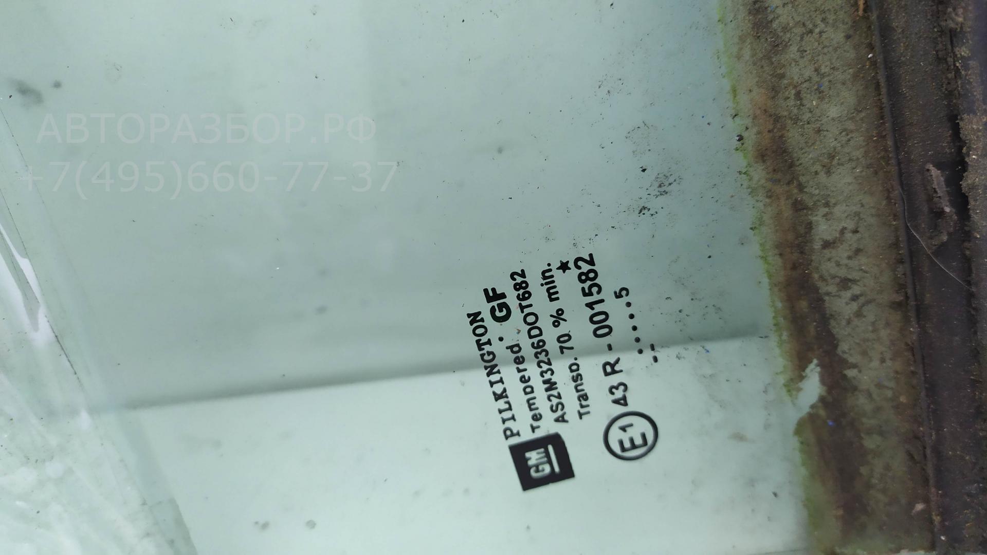 Стекло двери задней левой (форточка)