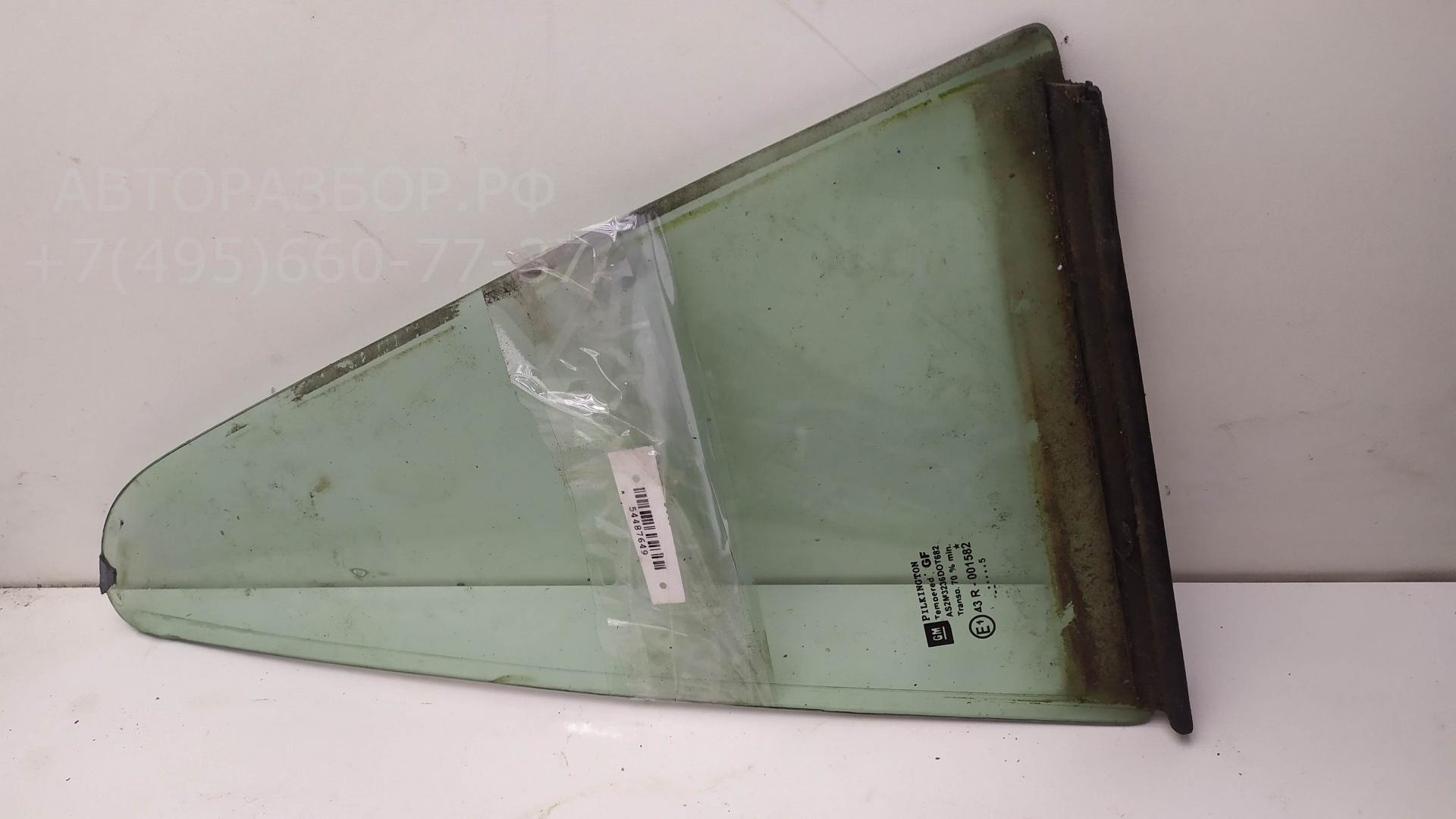 Стекло двери задней левой (форточка)