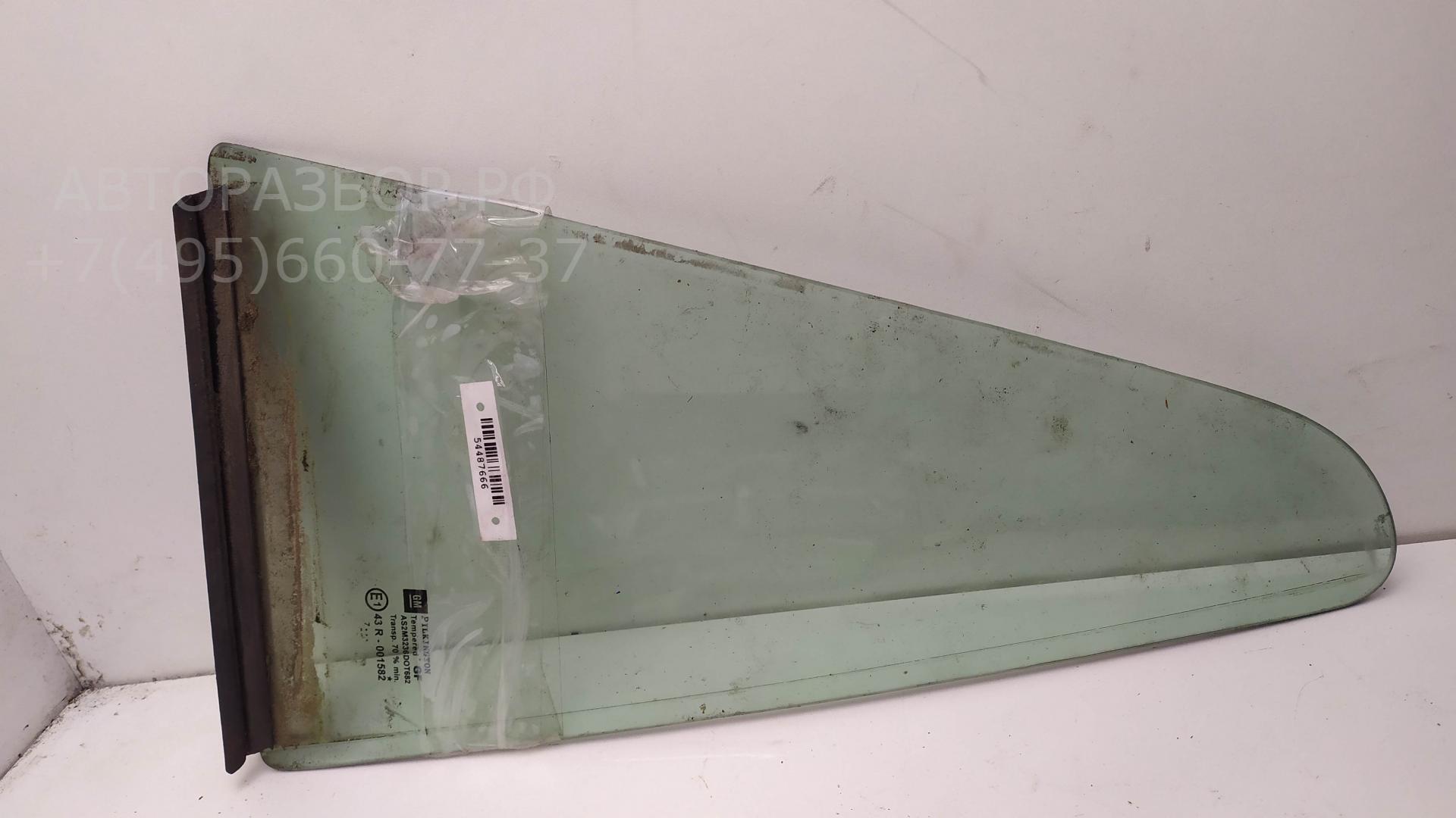 Стекло двери задней правой (форточка)