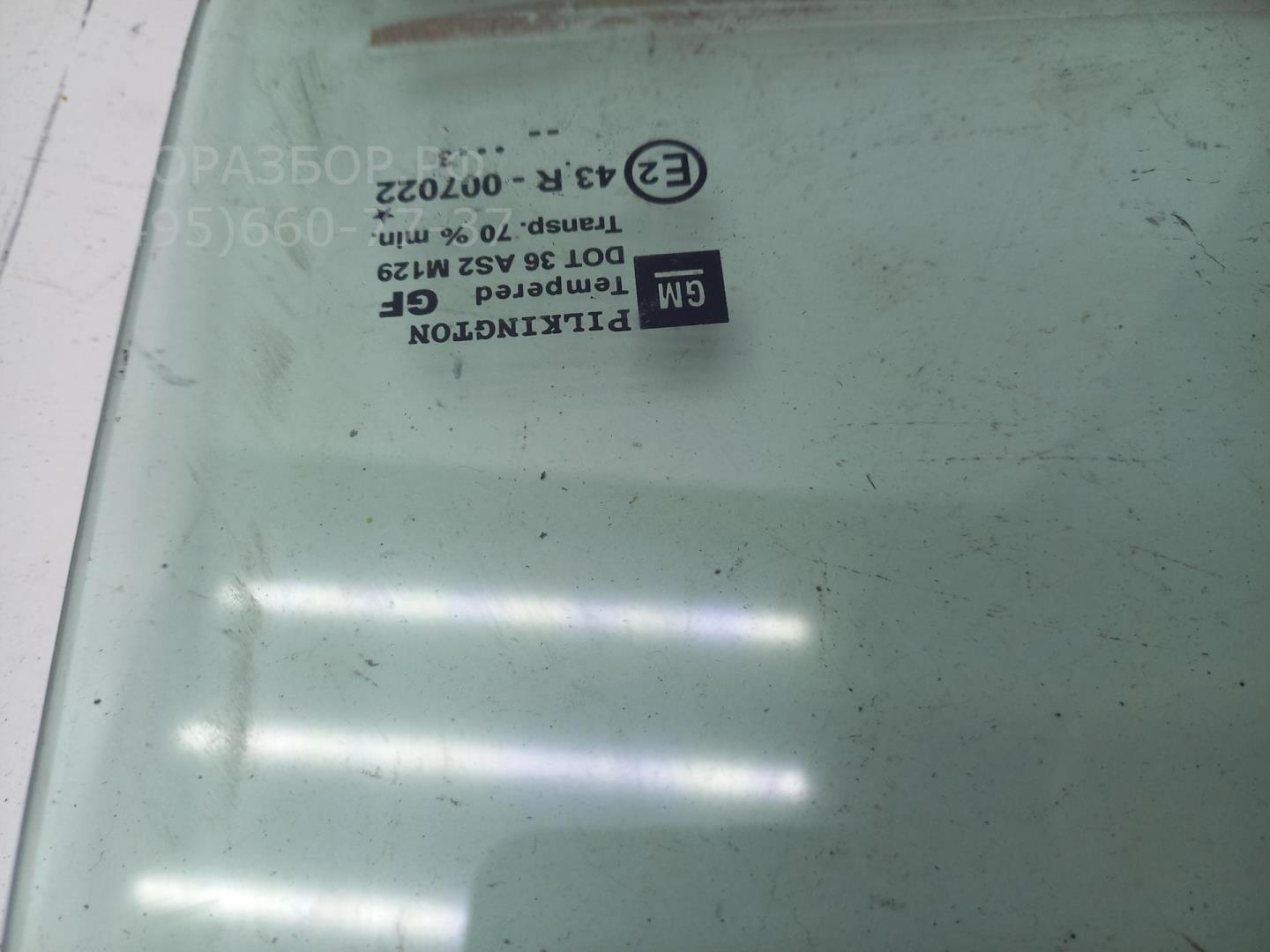 Стекло двери задней левой (форточка)