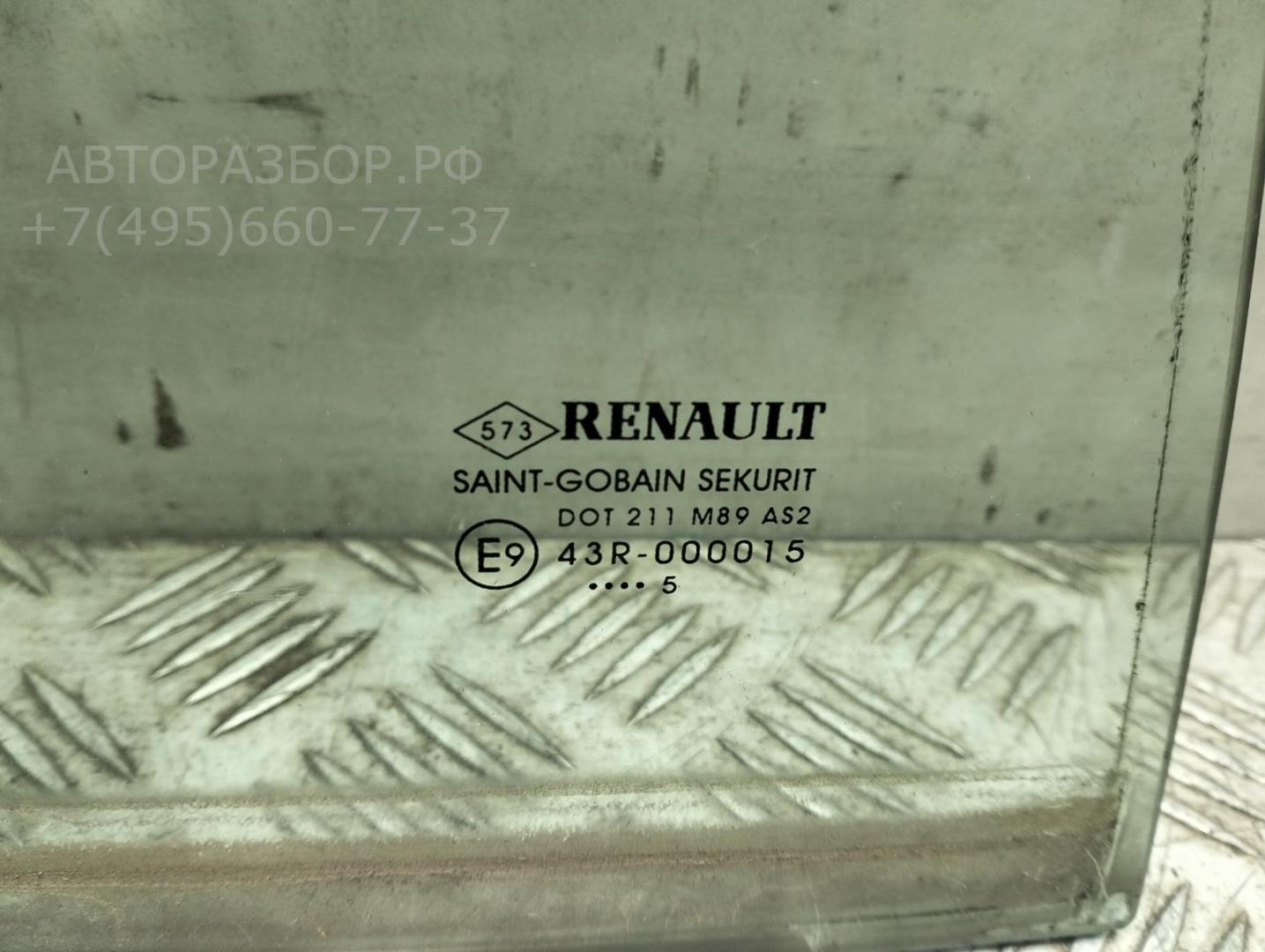 Стекло двери задней правой (форточка)