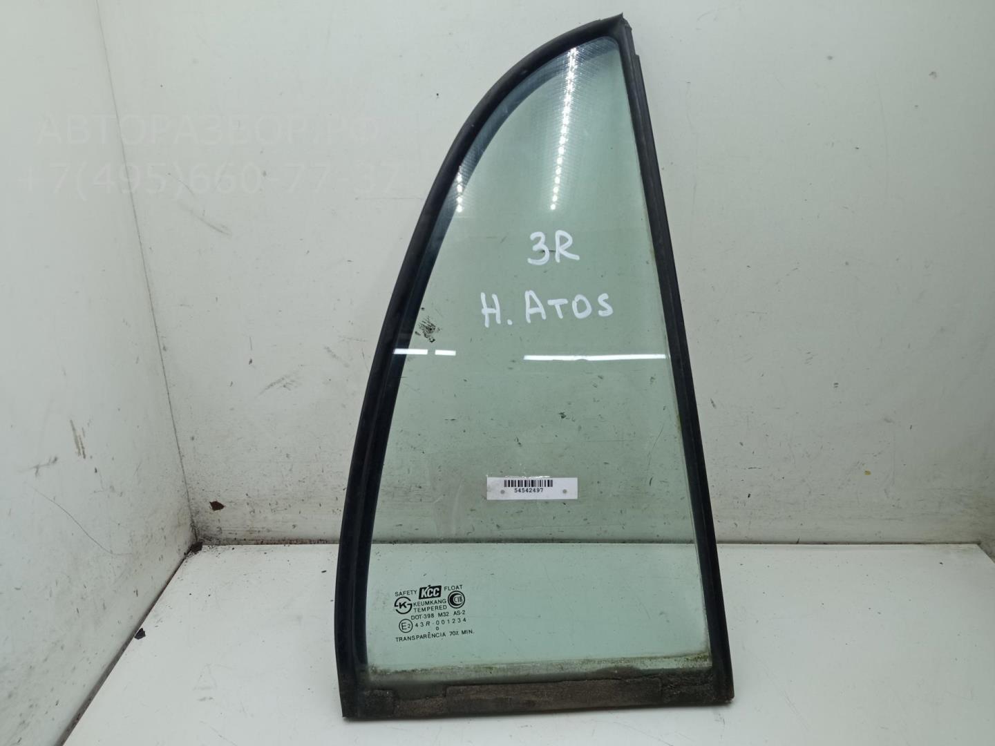 Стекло двери задней правой (форточка)