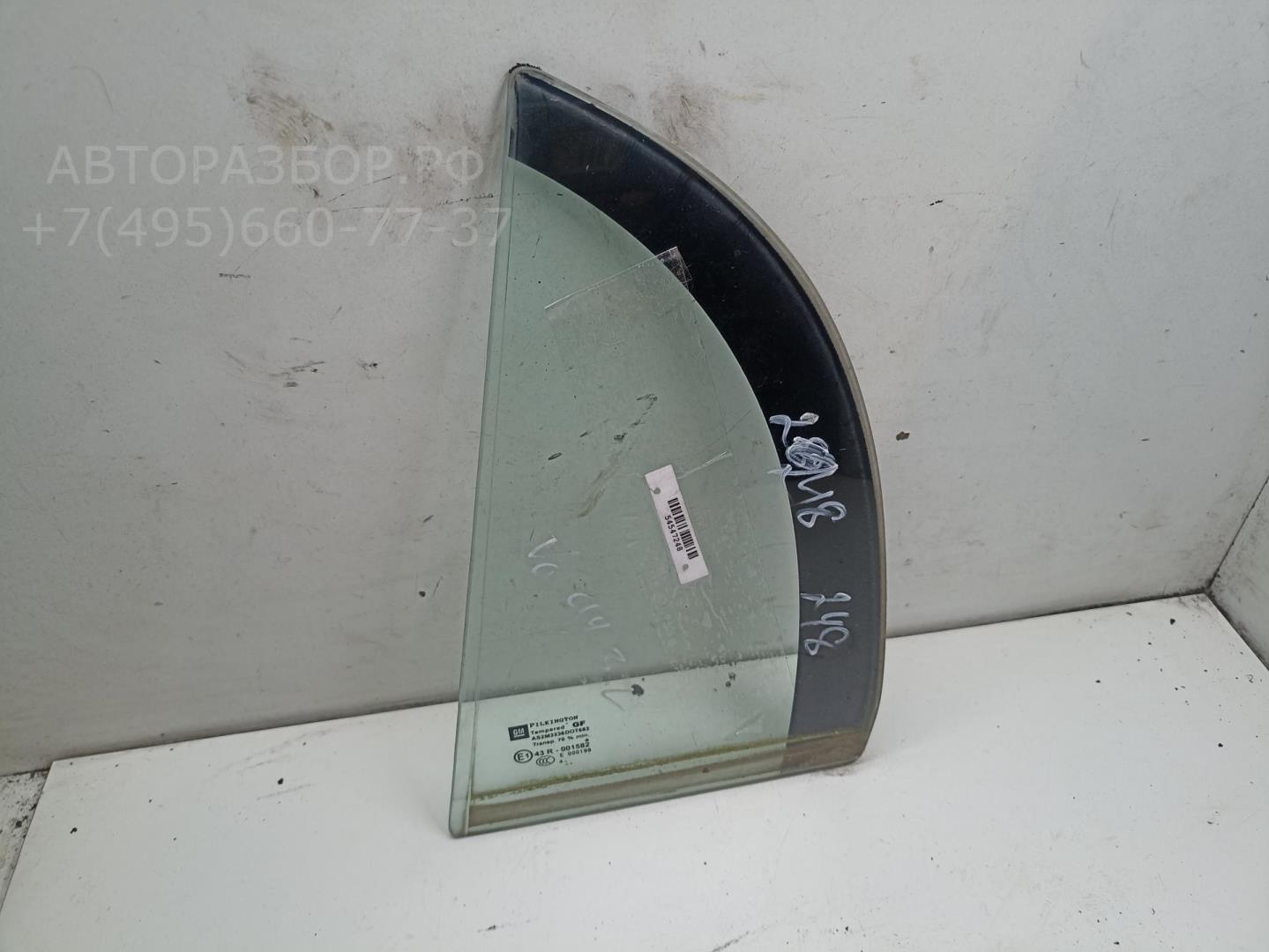 Стекло двери задней левой (форточка)