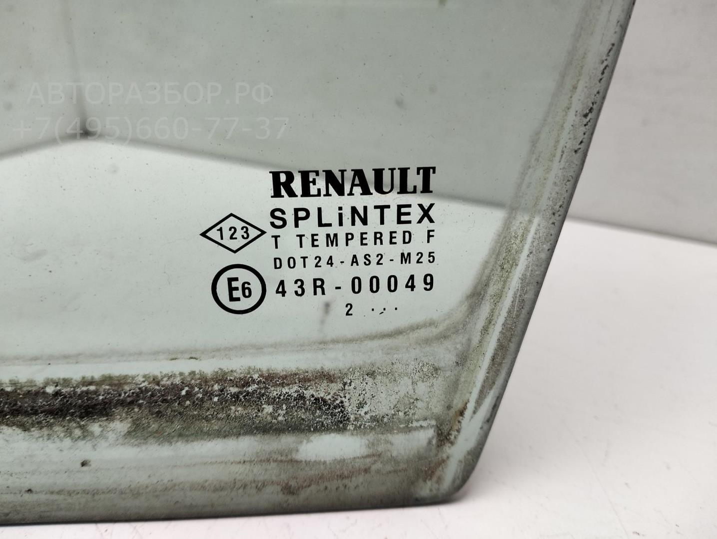 Стекло двери передней левой (форточка)