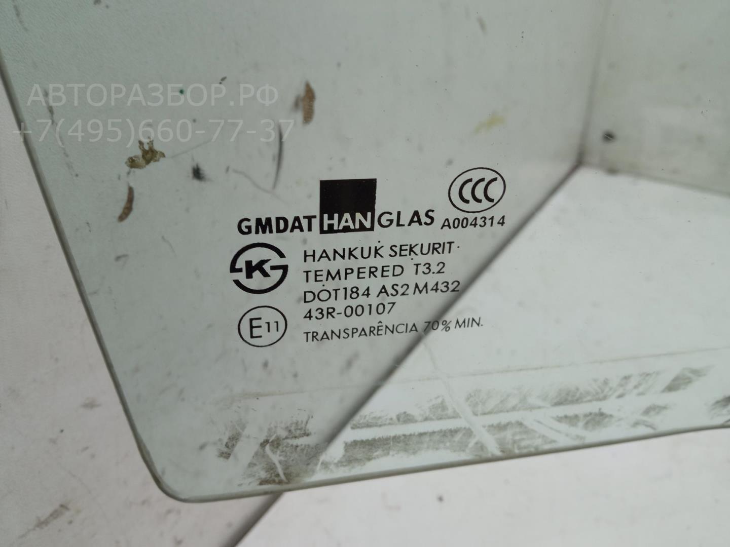 Стекло двери задней правой