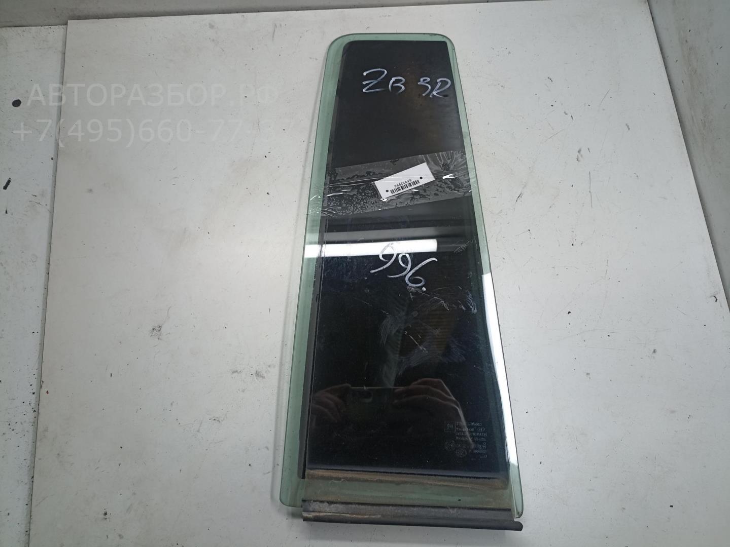 Стекло двери задней правой (форточка)