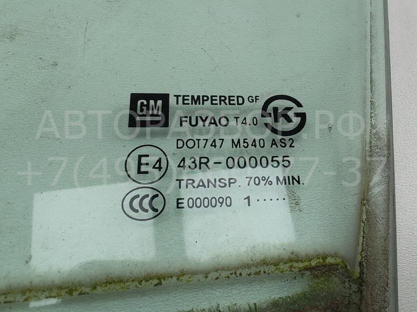 Стекло двери передней левой (форточка)
