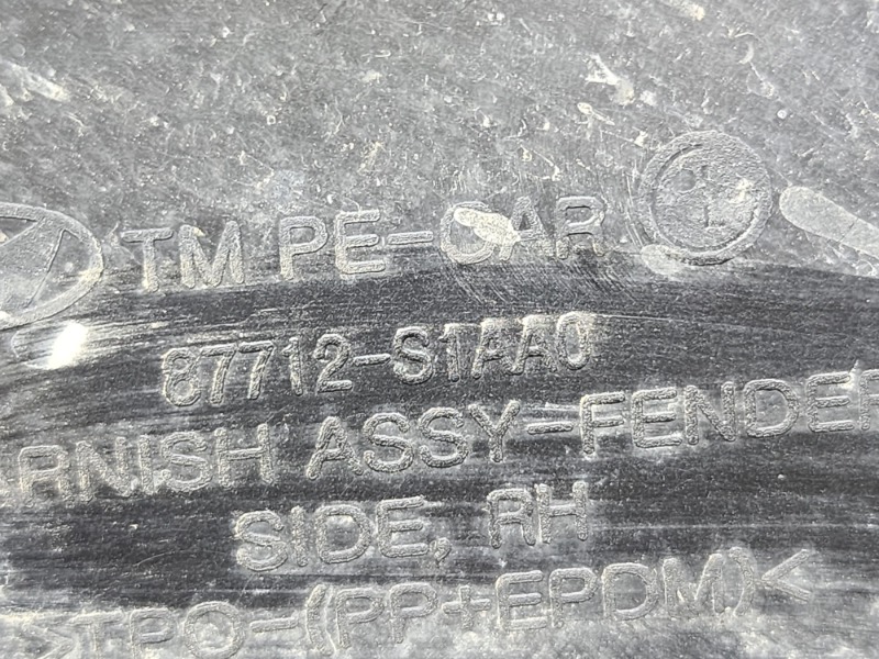 Накладка переднего крыла правого