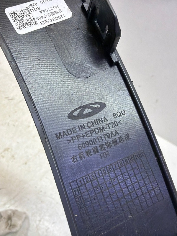 Накладка заднего крыла правого