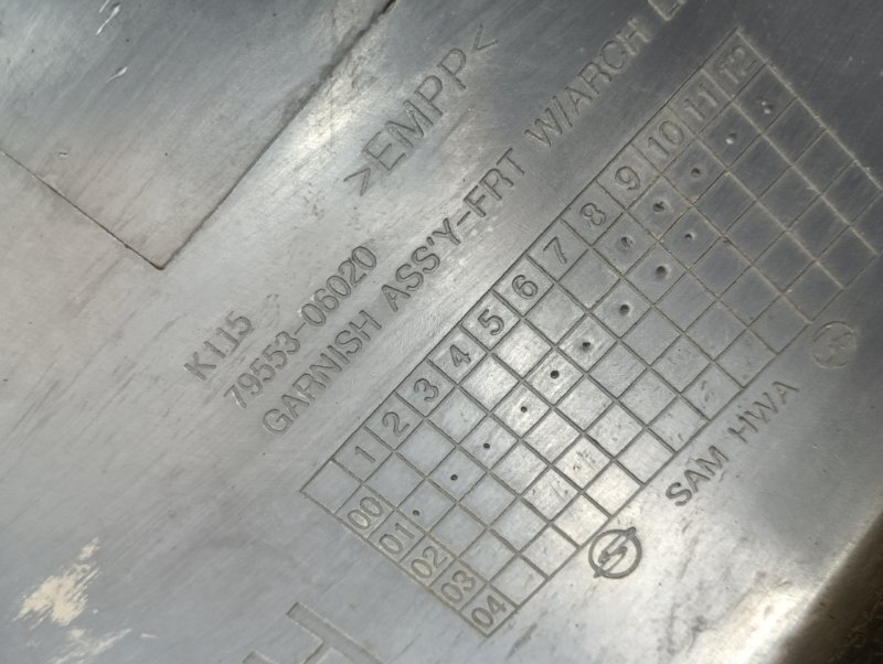 Накладка переднего крыла левого