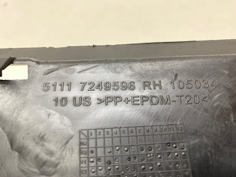 Накладка переднего бампера правая