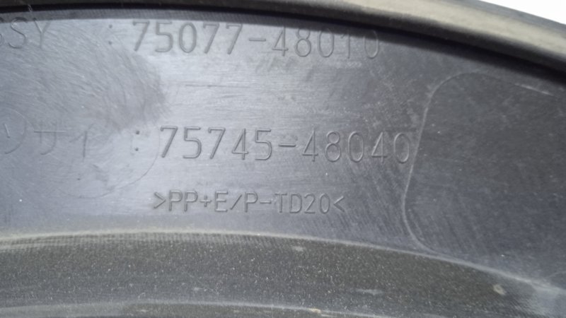 Накладка заднего крыла правого