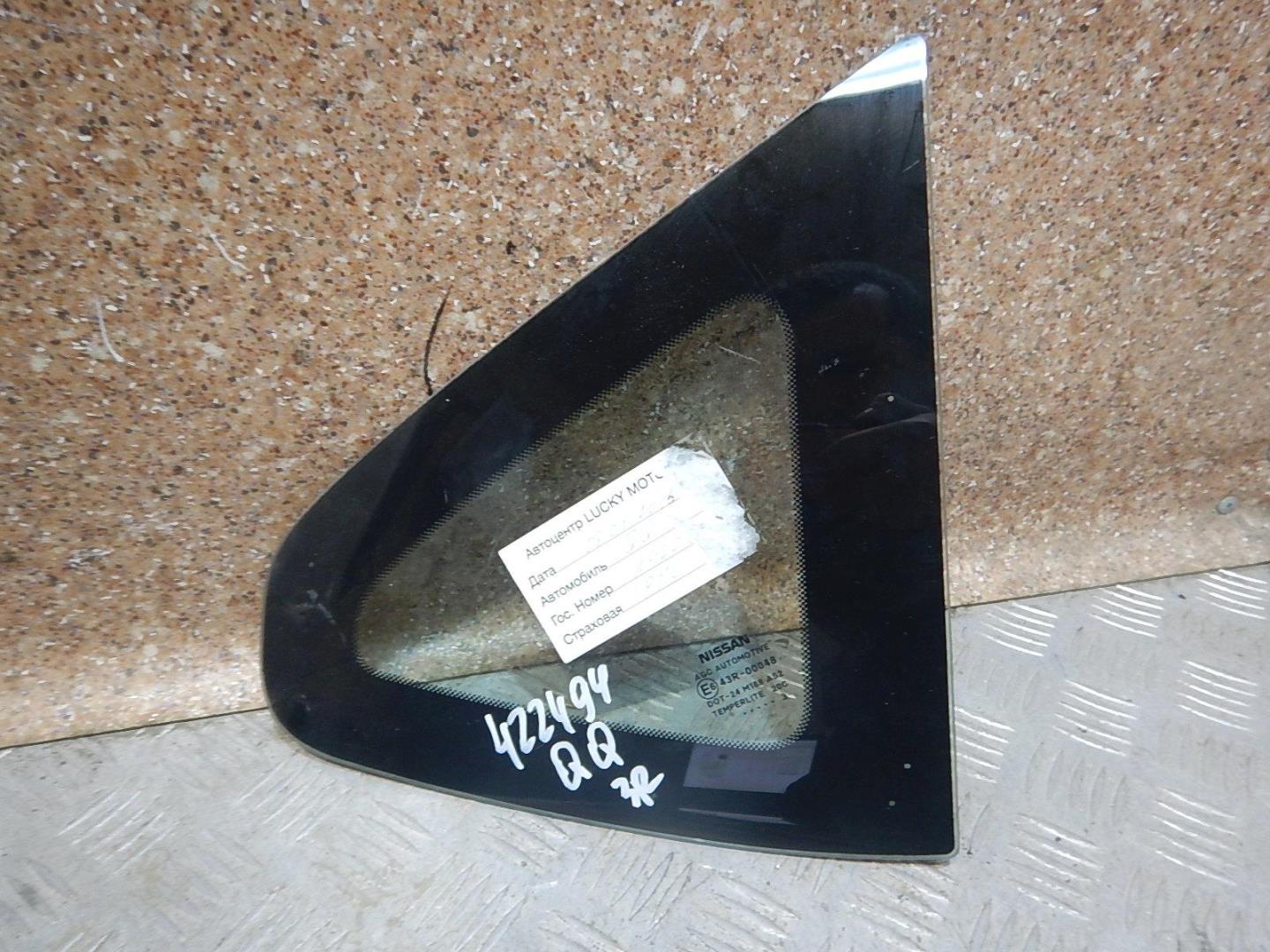 Стекло кузовное глухое правое