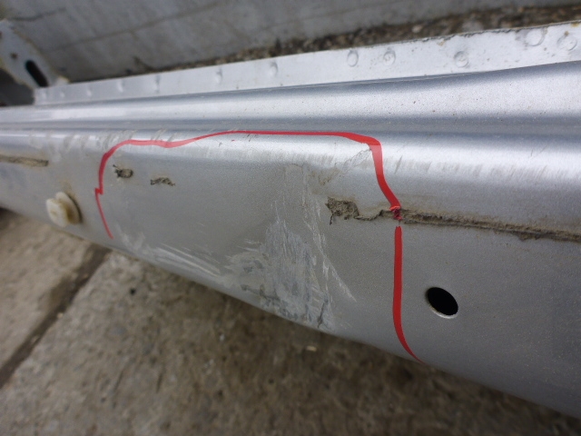 Порог со стойкой левый