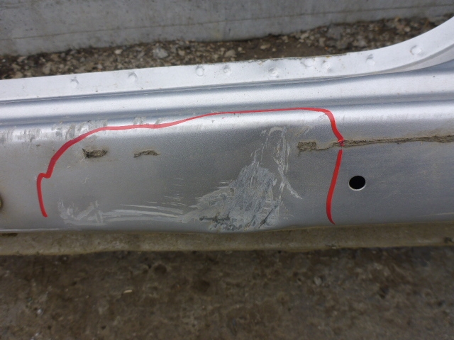 Порог со стойкой левый