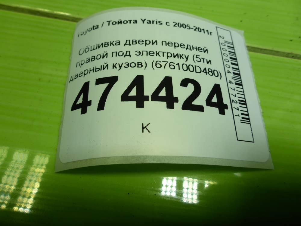 Обшивка двери передней правой